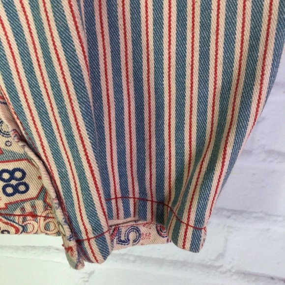 Vintage Baby Guess Denim Overalls Red 6 Months - Picture 6 of 12